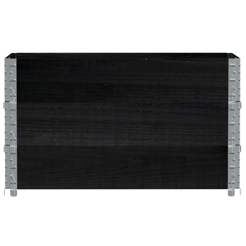 Padėklų apvadai, 3vnt., juodi, 100x50cm, pušies masyvas