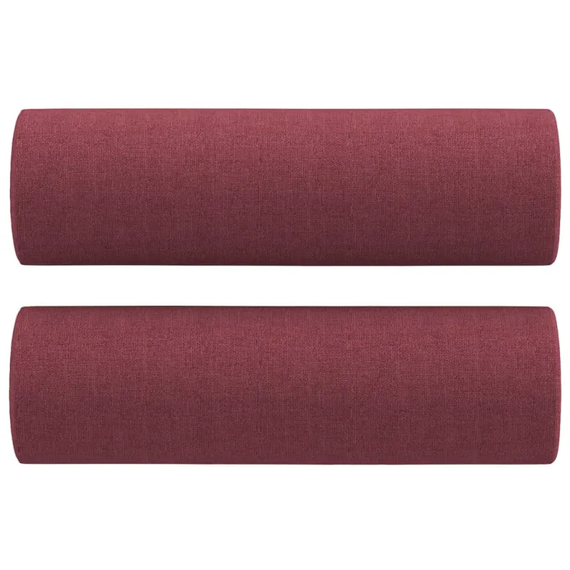 Sofos komplektas su pagalvėmis, 4 dalių, vyno, audinys