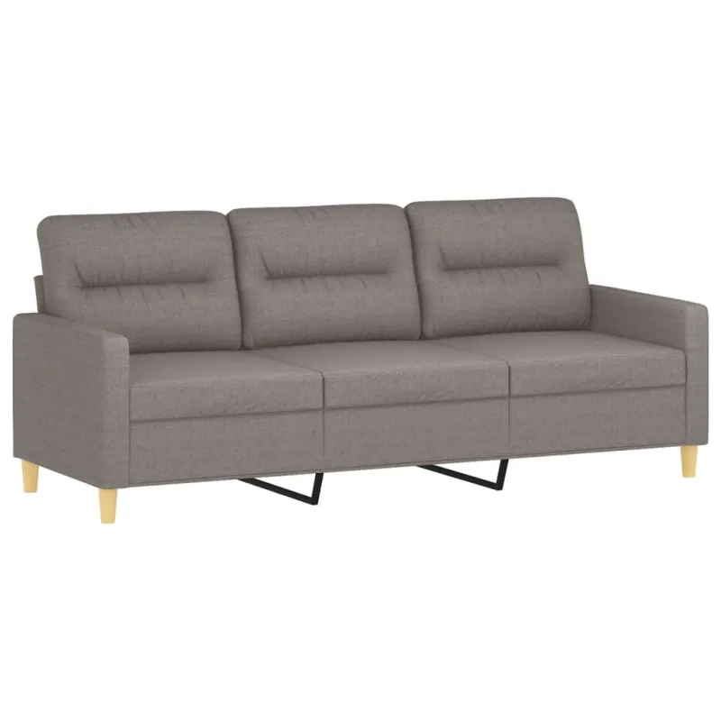 Sofos komplektas su pagalvėmis, 4 dalių, taupe, audinys