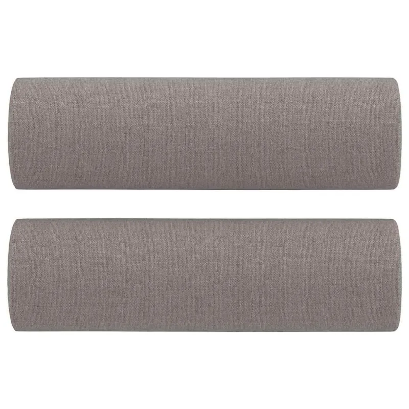 Sofos komplektas su pagalvėmis, 3 dalių, taupe, audinys