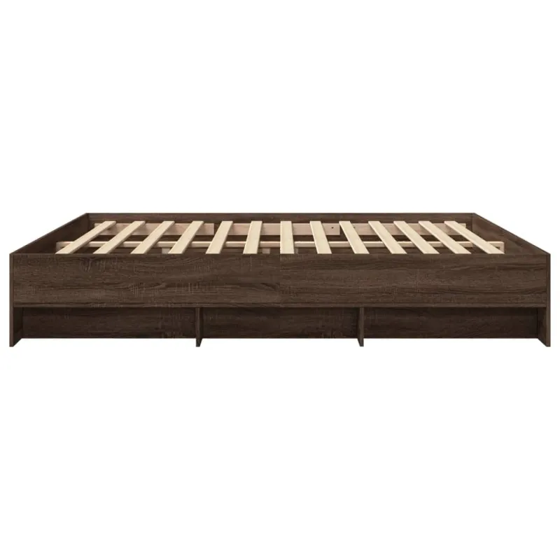lovos rėmas be čiužinio rudas ąžuolas 200x200 cm