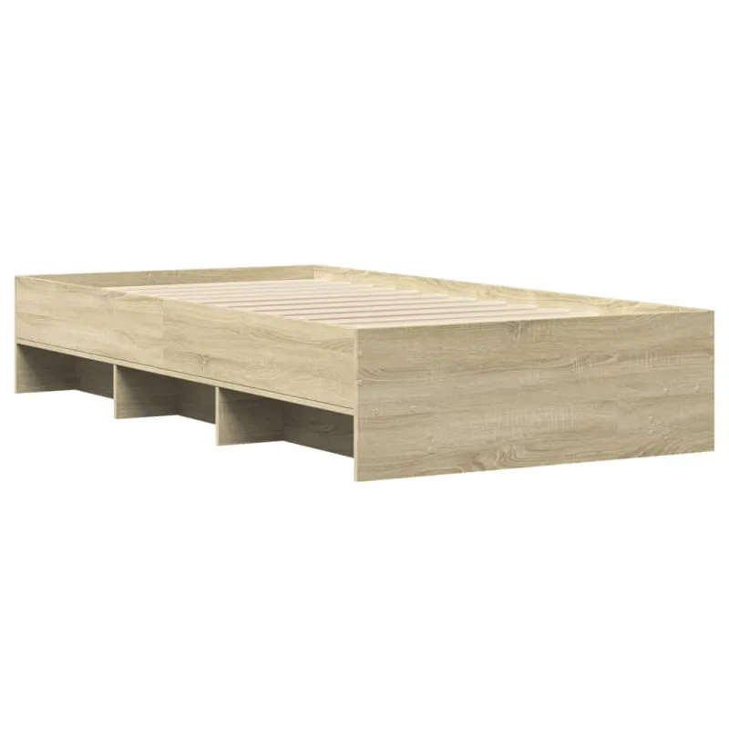 Lovos rėmas be čiužinio, sonoma, 90x190cm, apdirbta mediena