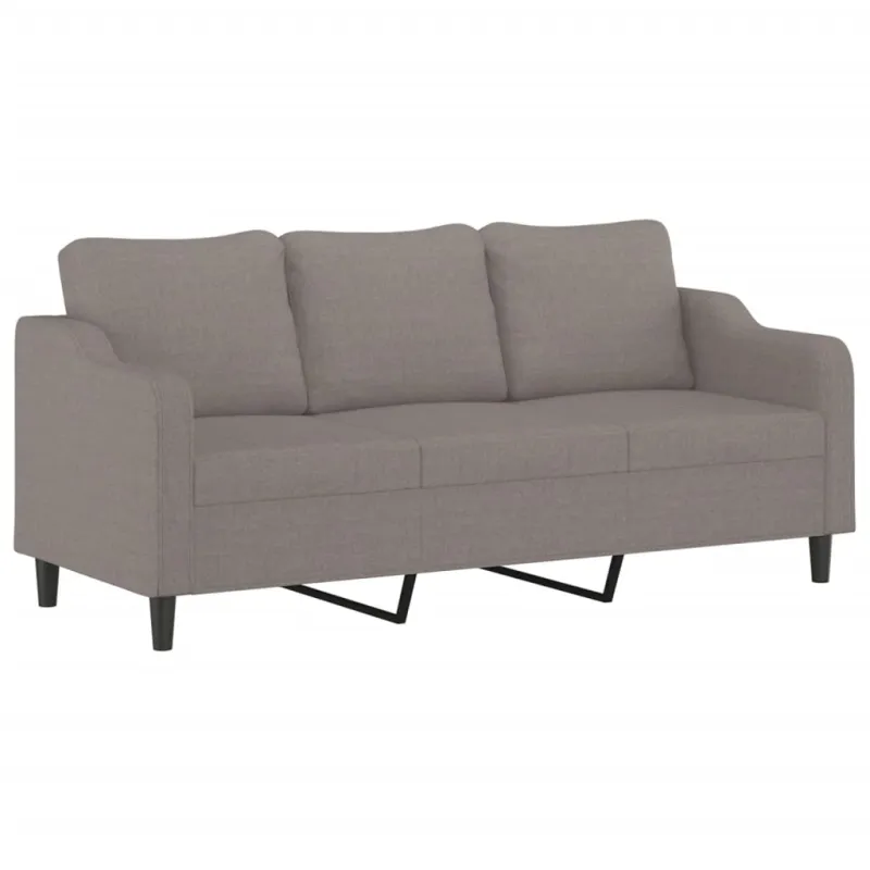 Sofos komplektas su pagalvėlėmis, 4 dalių, taupe, audinys