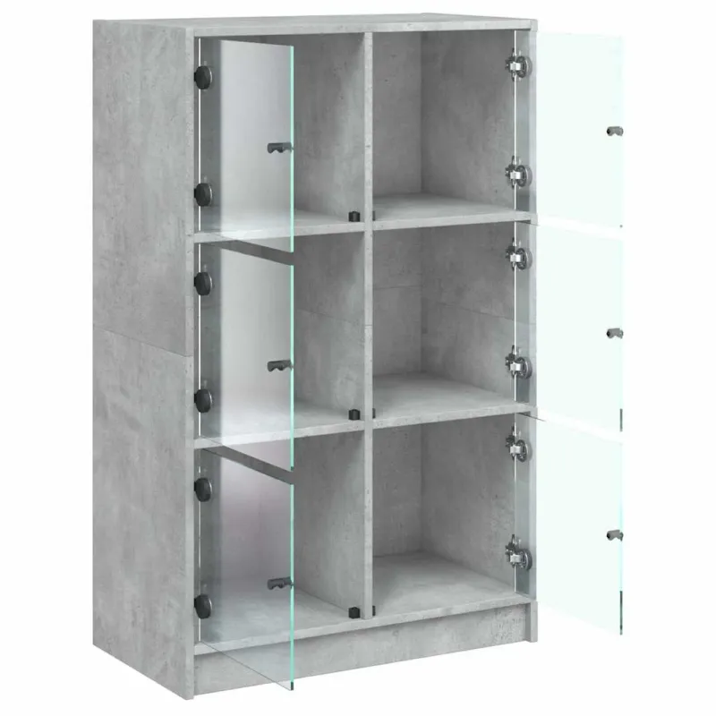 Komoda su durelėmis, betono, 68x37x109cm, apdirbta mediena