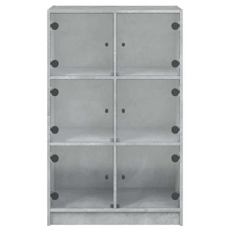 Komoda su durelėmis, betono, 68x37x109cm, apdirbta mediena