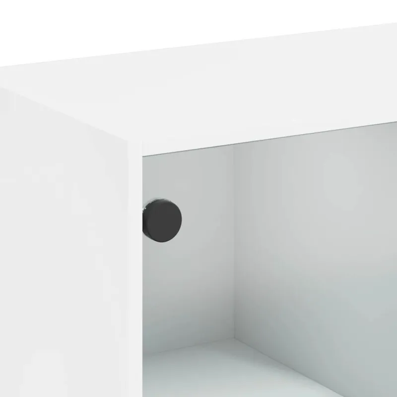 Šoninė spintelė, balta, 102x37x75,5 cm, apdirbta mediena