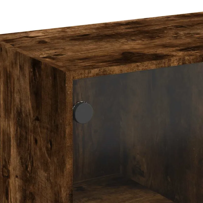Šoninė spintelė, dūminio ąžuolo, 102x37x75,5cm, mediena