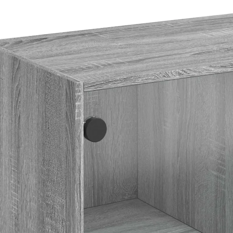 Šoninė spintelė, pilka ąžuolo, 102x37x75,5cm, apdirbta mediena