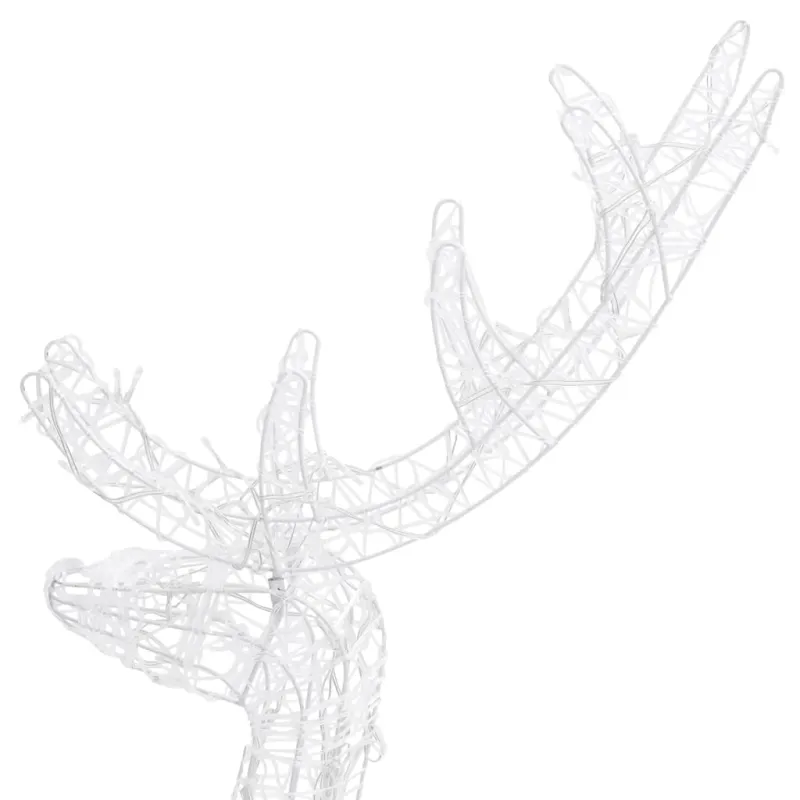 Kalėdinė dekoracija elnias, 120cm, akrilas, 140 mėlynų LED