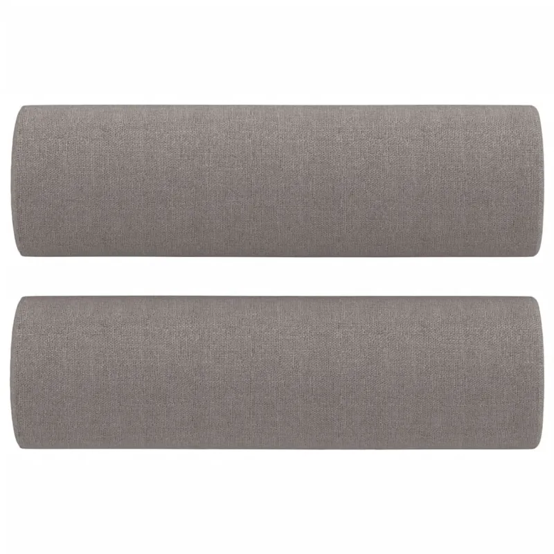 Sofos komplektas su pagalvėmis, 3 dalių, taupe, audinys