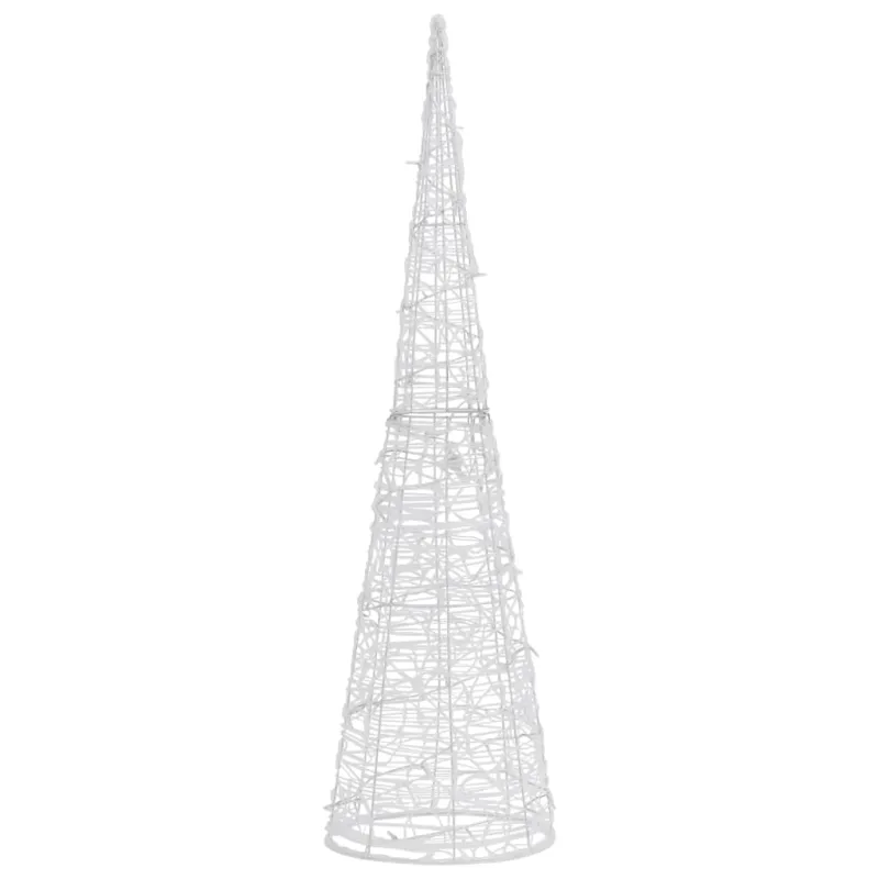 Akrilinė LED dekoracija piramidė, mėlynos spalvos, 120cm