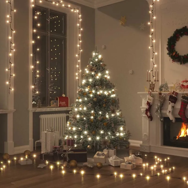 300 LED lempučių girlianda, šiltos baltos spalvos, 30m, PVC