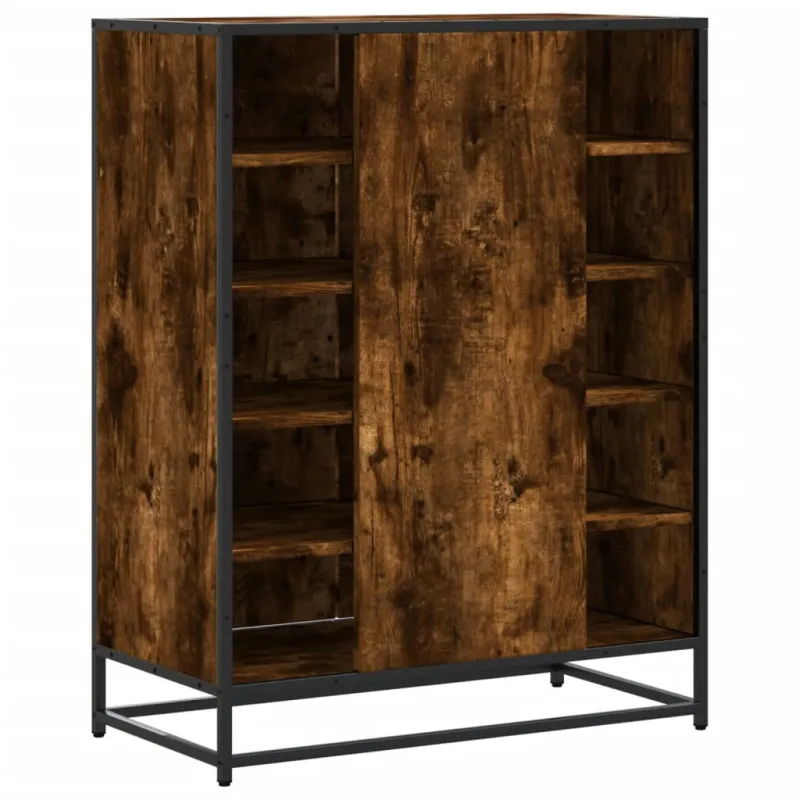 Spintelė batams, dūminio ąžuolo, 75x38x97,5cm, mediena/metalas