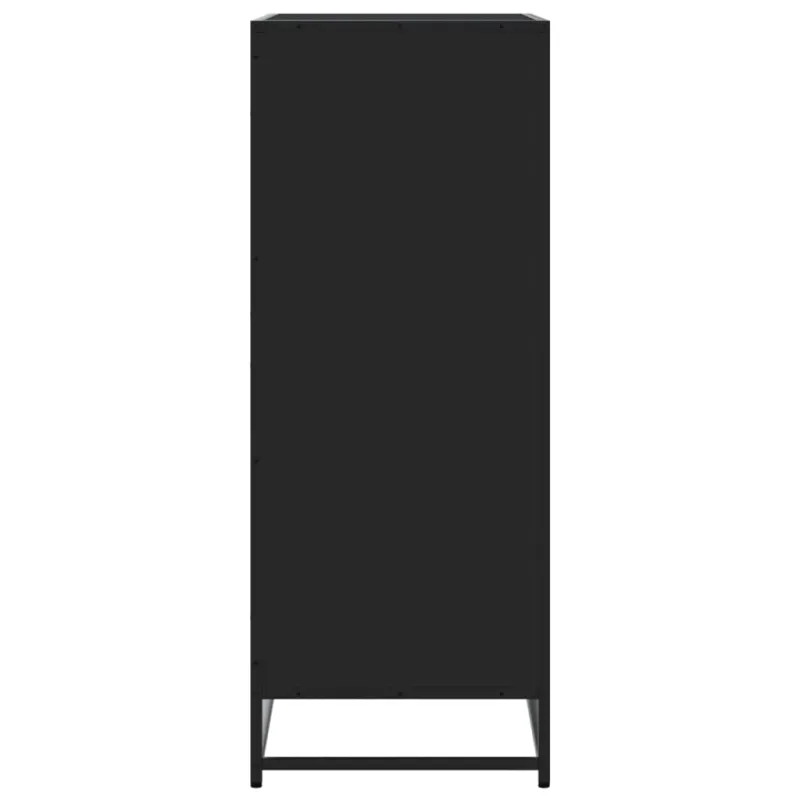 Spintelė batams, juoda, 75x38x97,5cm, mediena ir metalas