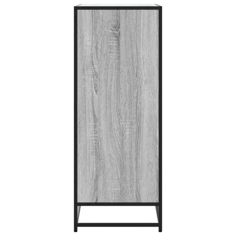 Spintelė batams, pilka ąžuolo, 75x38x97,5cm, mediena ir metalas
