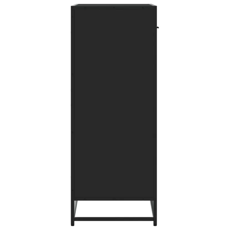 Spintelė batams, juoda, 75x38x97,5cm, mediena ir metalas