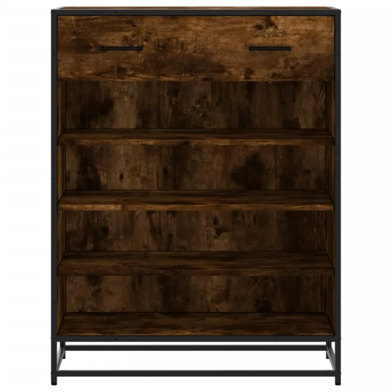 Spintelė batams, dūminio ąžuolo, 75x38x97,5cm, mediena/metalas