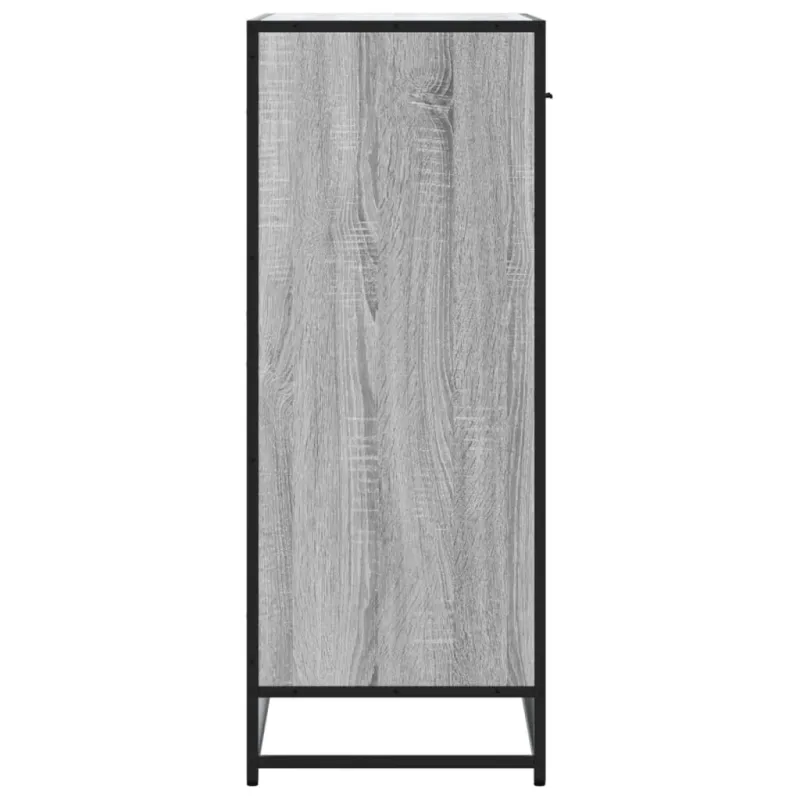 Spintelė batams, pilka ąžuolo, 75x38x97,5cm, mediena ir metalas