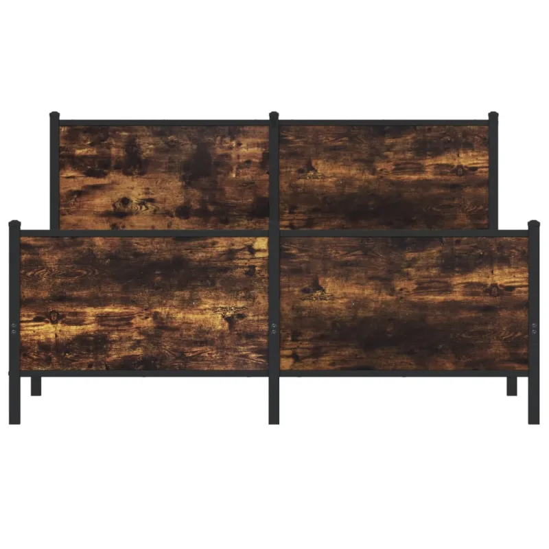 Lovos rėmas be čiužinio, dūminio ąžuolo, 140x190cm, metalas