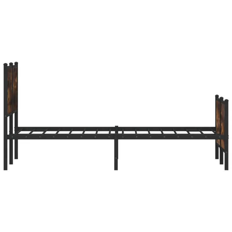 Lovos rėmas be čiužinio, dūminio ąžuolo, 140x190cm, metalas