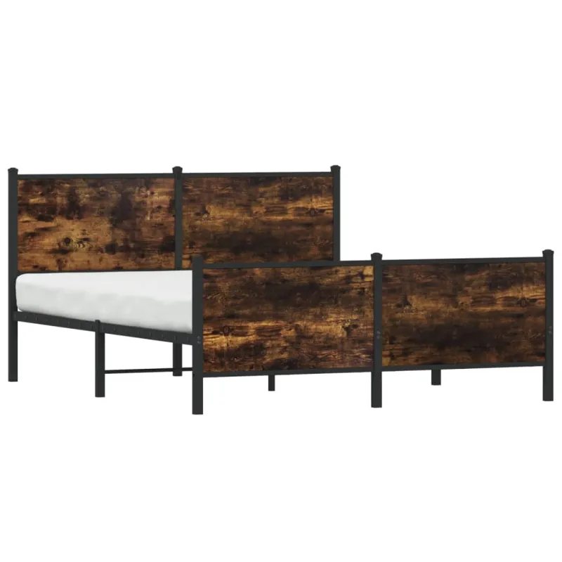 Lovos rėmas be čiužinio, dūminio ąžuolo, 160x200cm, metalas
