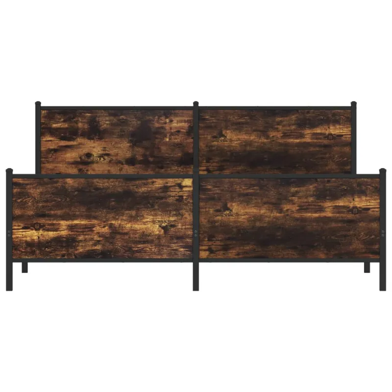 Lovos rėmas be čiužinio, dūminio ąžuolo, 183x213cm, metalas