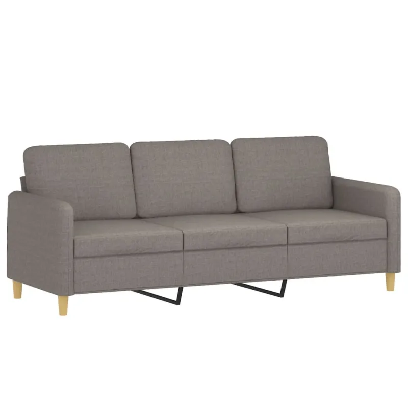 Sofos komplektas su pagalvėmis, 4 dalių, taupe, audinys