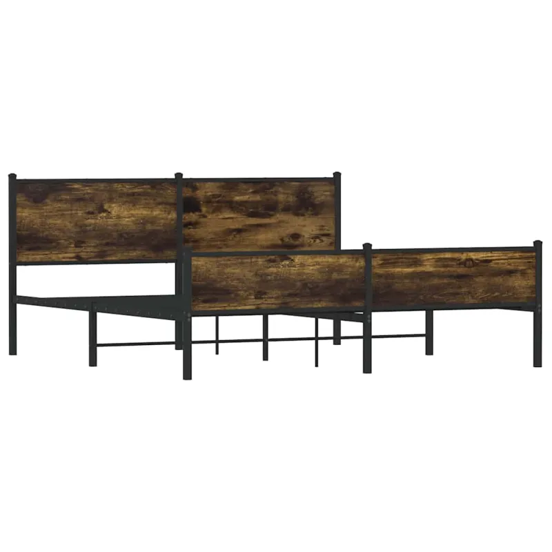 Lovos rėmas be čiužinio, dūminio ąžuolo, 160x200cm, metalas