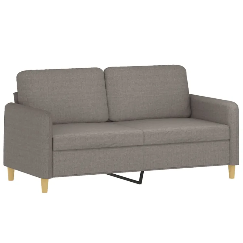 Sofos komplektas su pagalvėlėmis, 3 dalių, taupe, audinys