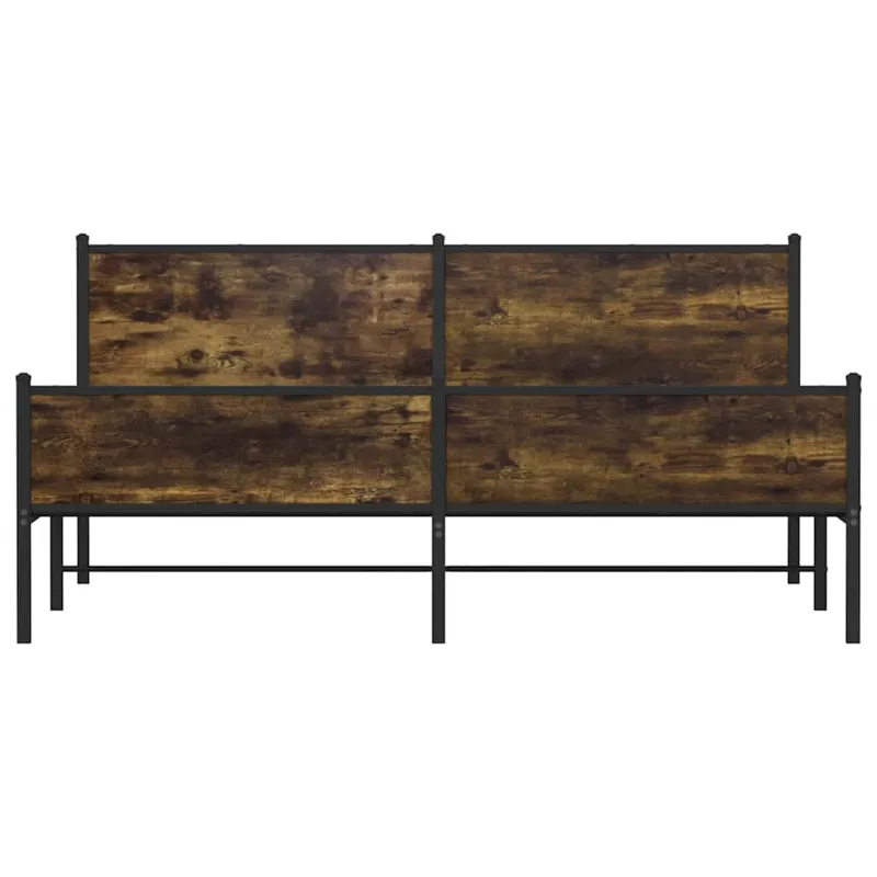 Lovos rėmas be čiužinio, dūminio ąžuolo, 193x203cm, metalas