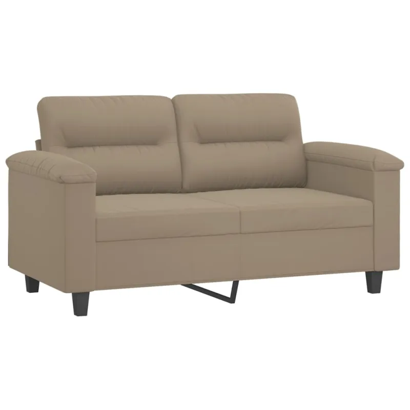 Sofos komplektas su pagalvėmis, 4 dalių, taupe, audinys