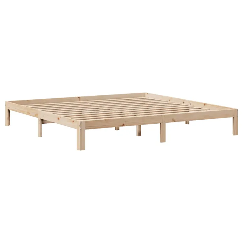 Lovos rėmas su stalčiais, 200x200cm, pušies medienos masyvas