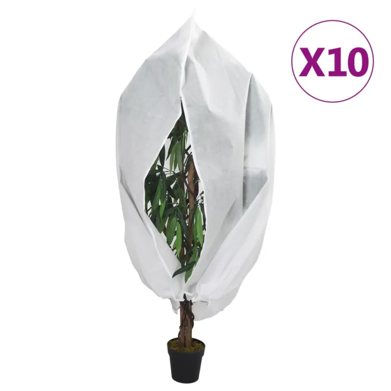 Uždangalai augalams su užtrauktukais, 10vnt., 1x1,55m, 70g/m²