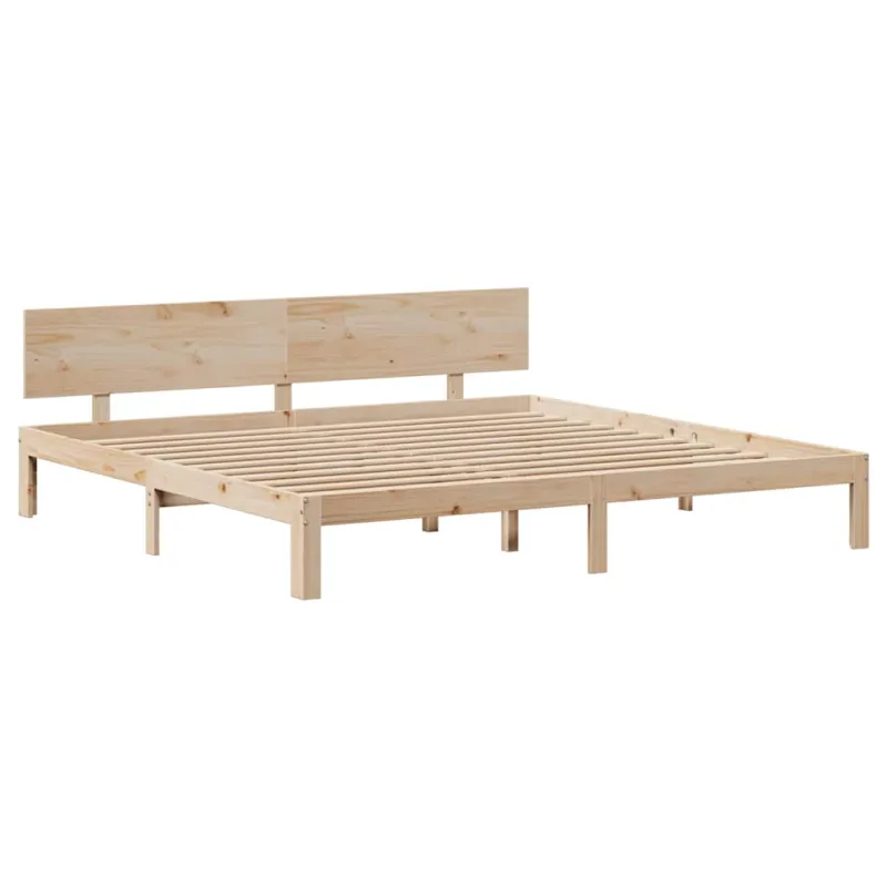 Lovos rėmas su stalčiais, 200x200cm, pušies medienos masyvas