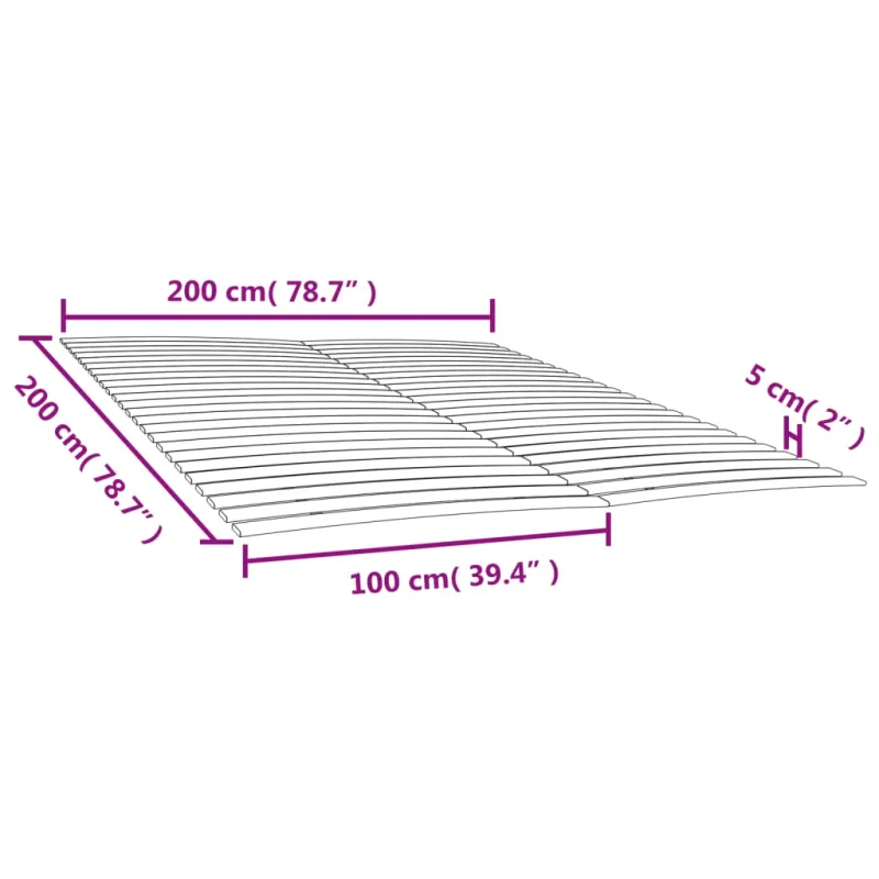 Lovos grotelių pakaitalai, 48 grotelės, 2 vnt., 100 x 200 cm