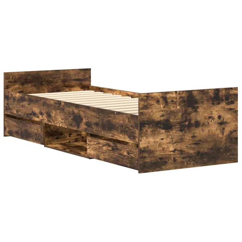 Lovos rėmas su galvūgaliu ir kojūgaliu, dūminis, 75x190cm