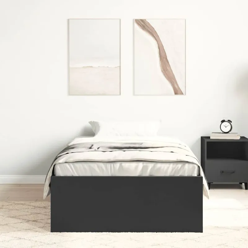 Lovos rėmas, juodos spalvos, 90x200cm