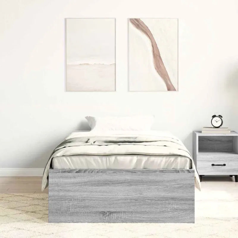 Lovos rėmas, pilkos ąžuolo spalvos, 100x200cm