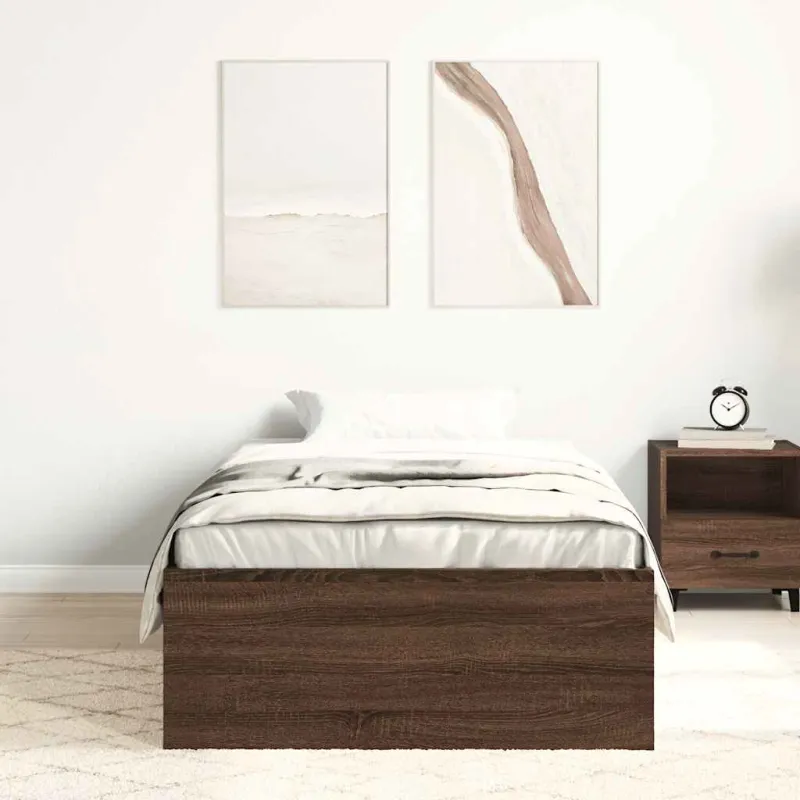 Lovos rėmas, rudos ąžuolo spalvos, 100x200cm
