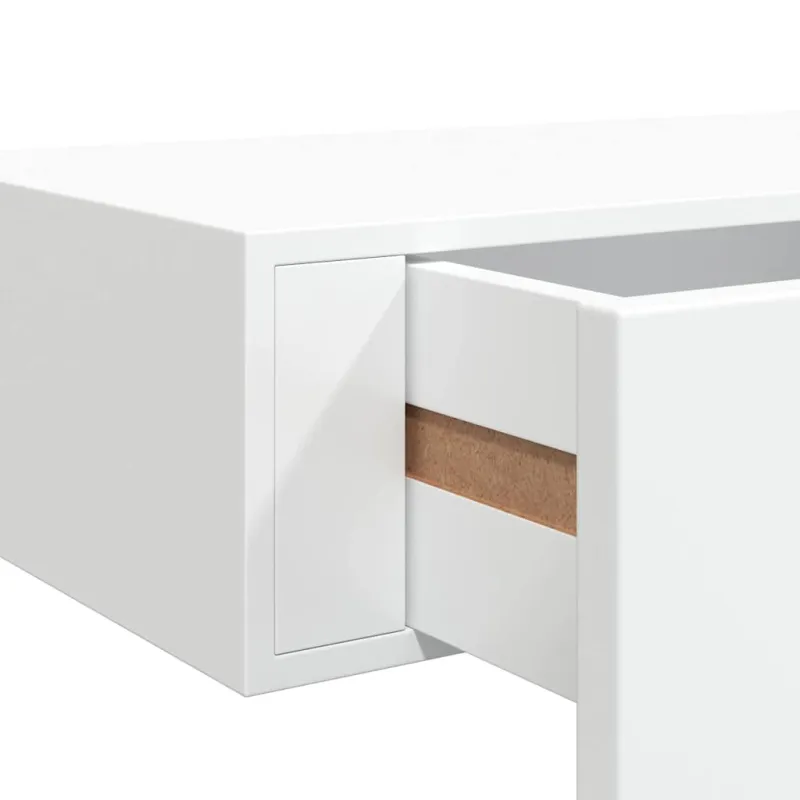 Lentynos su stalčiais, 2vnt., baltos, 40x23,5x10cm, MDF
