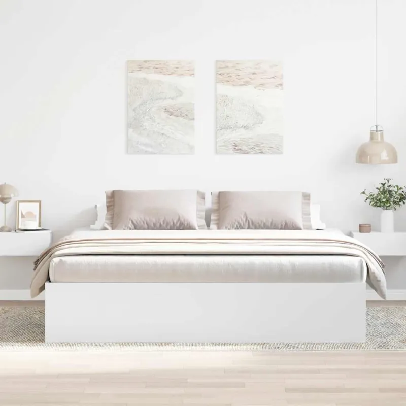 Lovos rėmas, baltos spalvos, 180x200cm, itin didelis