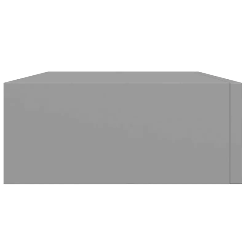 Sieninė lentyna su stalčiumi, pilka, 40x23,5x10cm, MDF