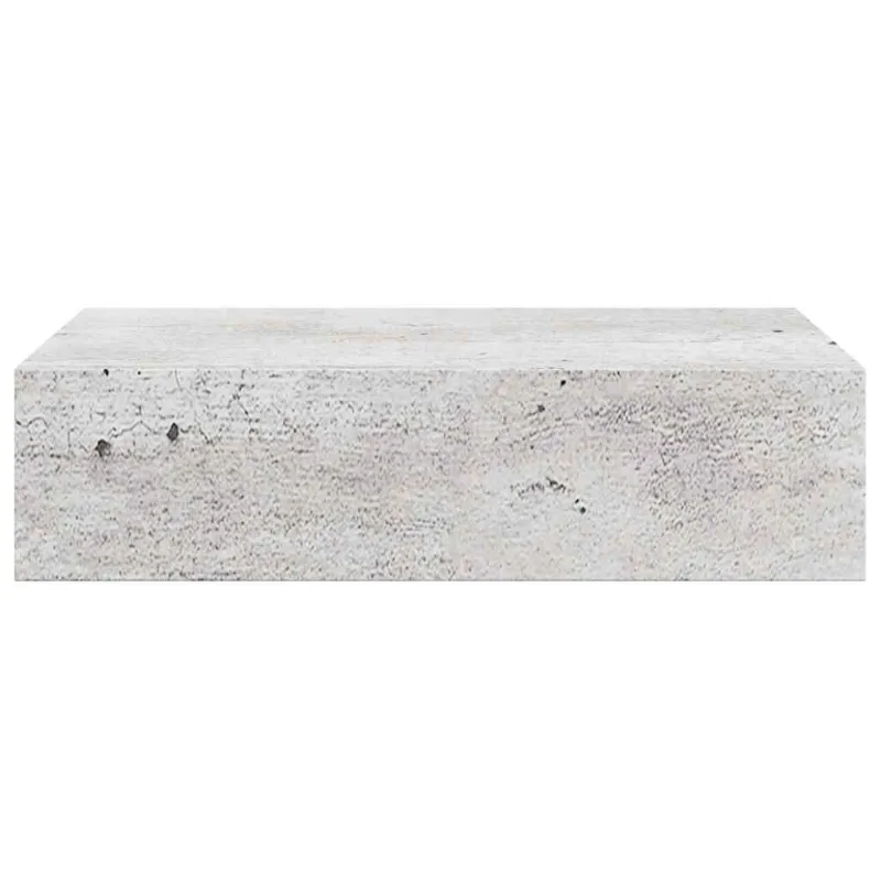 Lentynos su stalčiais, 2vnt., betono pilkos, 40x23,5x10cm, MDF