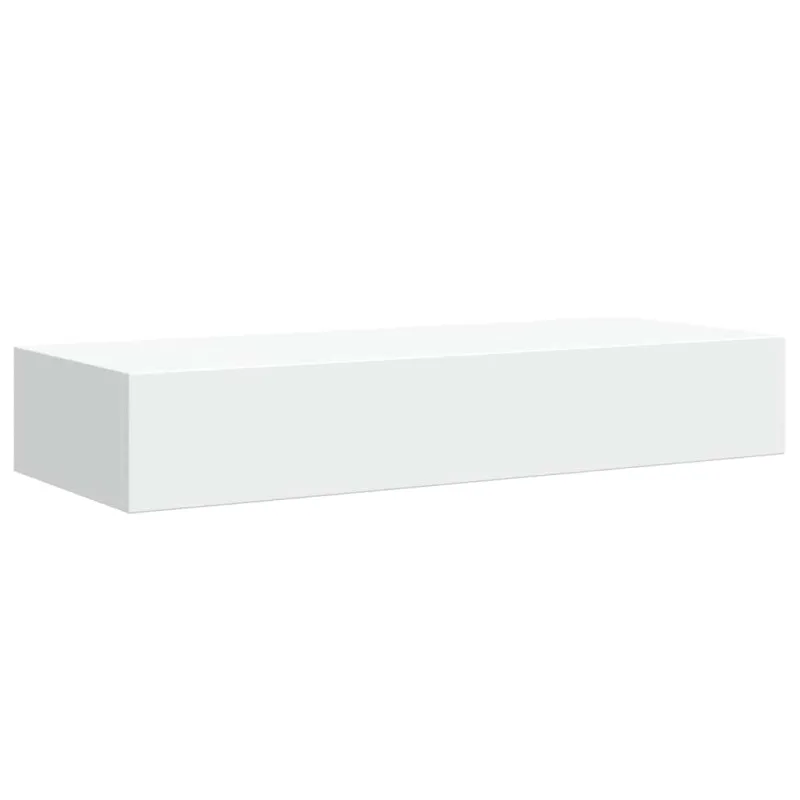 Lentynos su stalčiais, 2vnt., baltos, 60x23,5x10cm, MDF