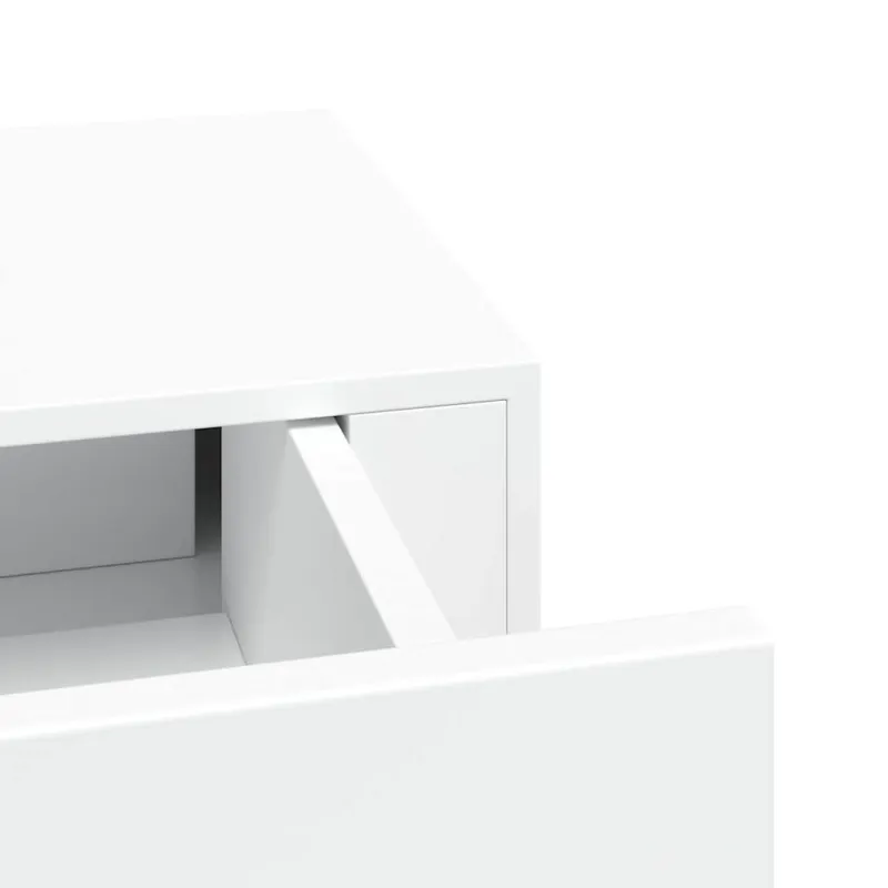 Lentynos su stalčiais, 2vnt., baltos, 60x23,5x10cm, MDF