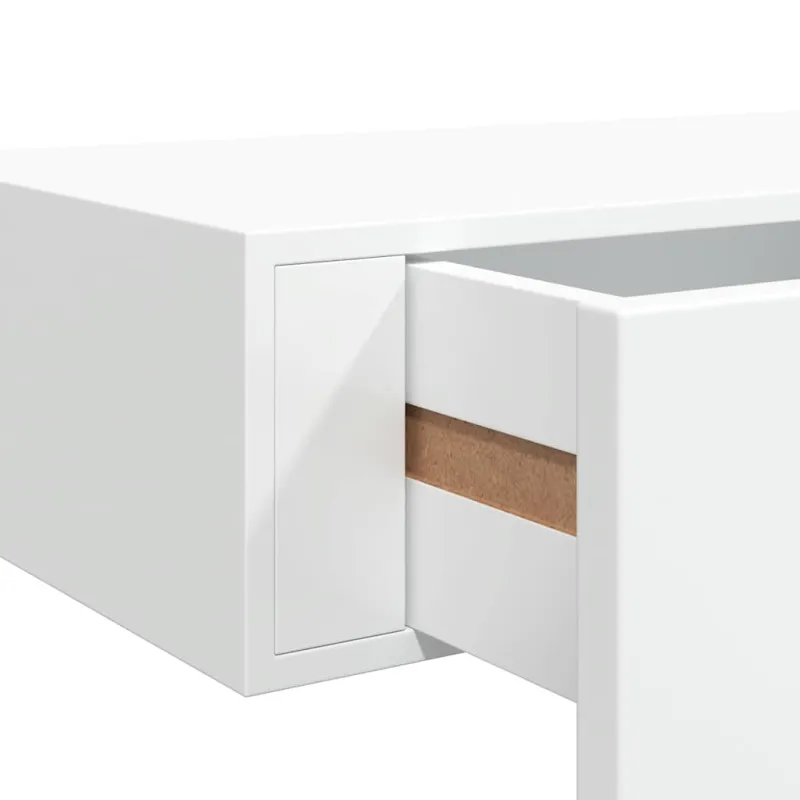 Lentynos su stalčiais, 2vnt., baltos, 60x23,5x10cm, MDF