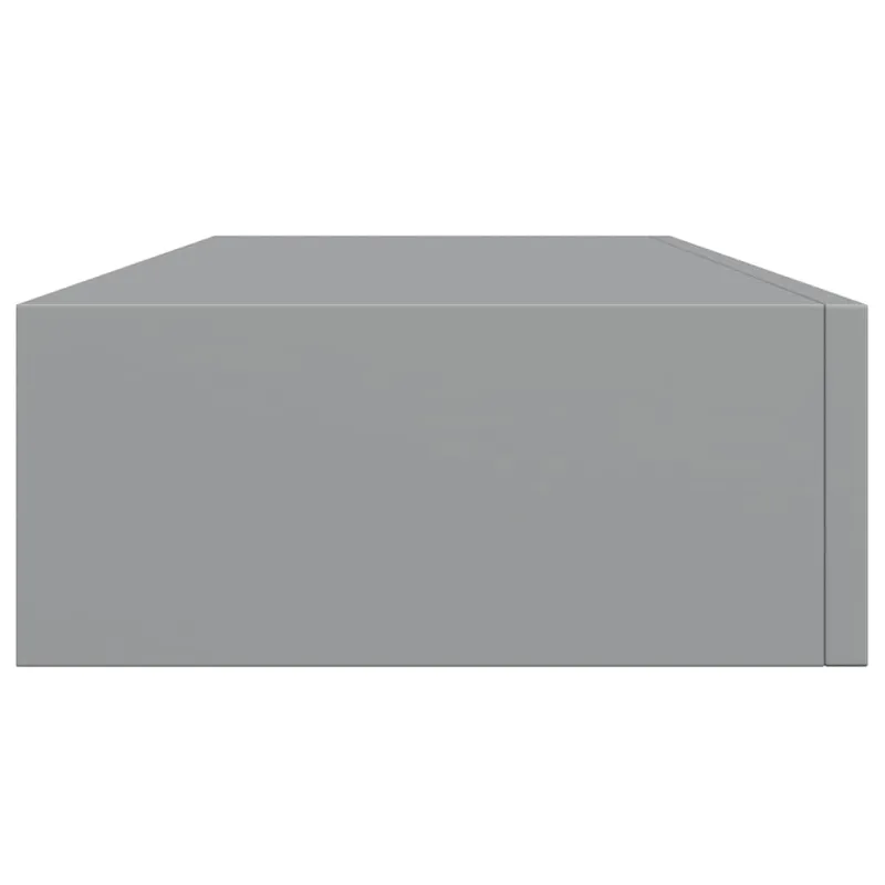 Sieninė lentyna su stalčiumi, pilka, 60x23,5x10cm, MDF