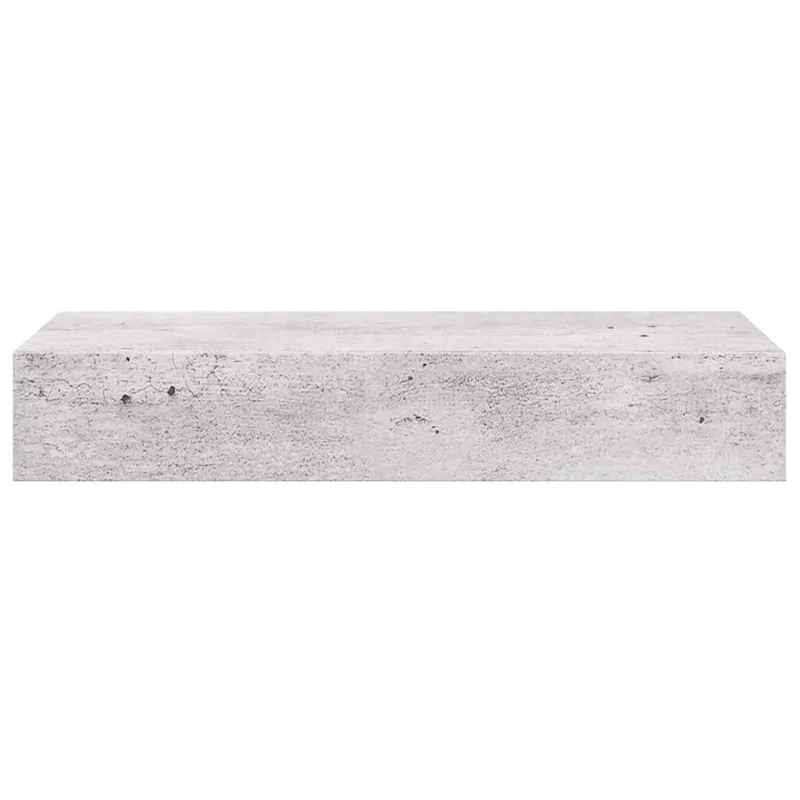 Lentynos su stalčiais, 2vnt., betono pilkos, 60x23,5x10cm, MDF