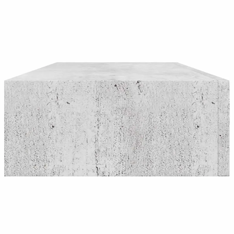 Lentynos su stalčiais, 2vnt., betono pilkos, 60x23,5x10cm, MDF
