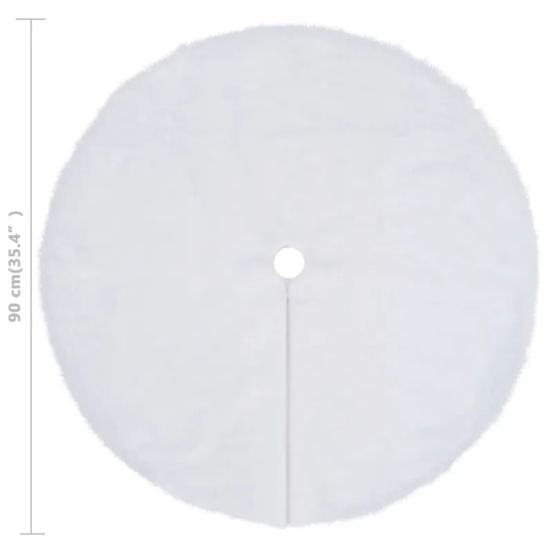 Kalėdinės eglutės sijonas, baltas, 90 cm, dirbtinis kailis